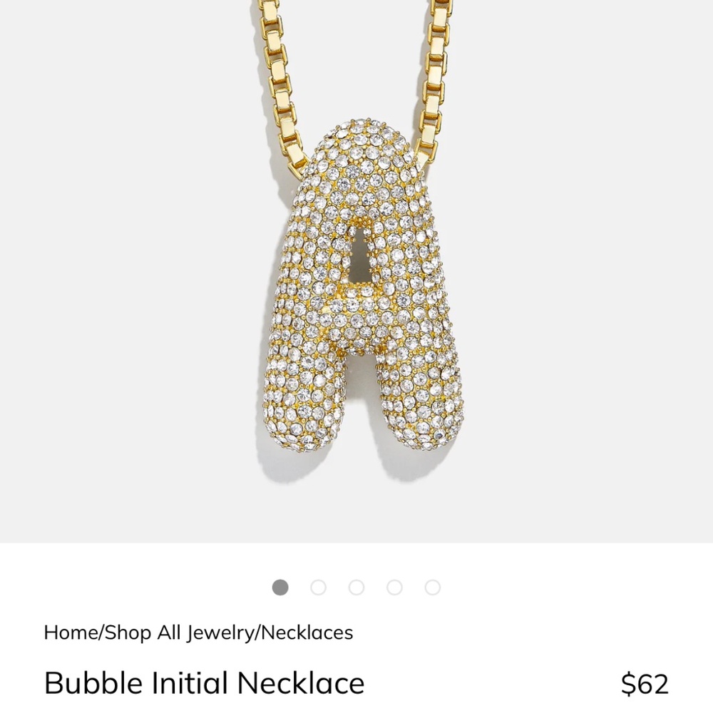 💎 BaubleBar Bubble Initial Necklace – Letter M